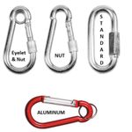 A4 Stainless steel carabiner snap spring hook clip 316 marine grade eyelet lock 