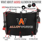 Aluminium Motor-Radiator Fit Kawasaki Zx-6R Zx6R 1998-2002 1998 1999