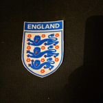 "ENGLAND 3 LIONS" INSPIRED BLUE ON WHITE  10.5 x 7cm RON ON/SEW ON PATCH - NEW