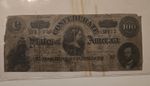 1864 CONFEDERATE STATES $100 NOTE – CIVIL WAR ERA – RICHMOND – AUTHENTIC CSA