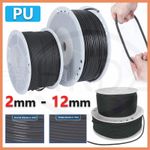 PU Solid Round Belts Polyurethane Drive Belting Smooth / Rough Diameter 2mm-12mm