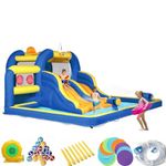 470 x 472 x 225 cm Kids Bouncy Castle w/ Slides, Water, Pool, Trampoline, Blower