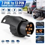 7 to 13 pin Trailer Caravan Towbar Towing Electric Socket Adapter Plug Converter