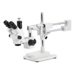 AmScope 7X-45X Simul-Focal Stereo Lockable Zoom Microscope w Dual Arm Boom Stand