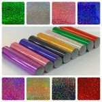 Glitter Iron-on Heat Transfer Vinyl sheet 500mm Hot-Fix UK Cricut HTV Craft