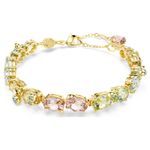 Gema Tennis bracelet Mixed cuts, MultiColoured, Gold-tone plated 5705808