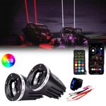 RGB Laser LED Whip Lights Whipless Antenna Remote For Can Am ATV UTV