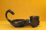 19th C. French Bronze 'Roman oil lamp' Signed F Barbedienne