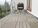 WPC Interlocking Decking Tiles Outdoor Garden Patio Terrace Click Flooring Tiles
