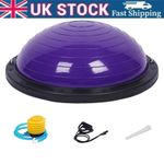 Half Balance Ball Non-Slip Stability Ball for Home Gym Stability Workout(Purple)