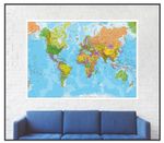 World Map Atlas Detailed Large Poster Art Print Gift - A0 A1 A2 A3 A4 A5 + More
