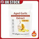Aged Garlic Extract 7500mg - 300 Softgels - Odorless - Heart Immune He🔥🔥