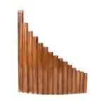 Pan Flute 15 Pipes G Tone Panpipes Wooden Wind Instrument for Students