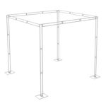 Heavy Duty Iron Wedding Backdrop Stand DIY Party Canopy Frame Kit Indoor Outdoor