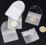 5 x Premium Coin Transparent Protective Storage Sleeves / Pouches UK
