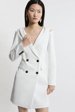 Karen Millen Mini Dress UK14 in Cream RRP £229