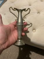 Vintage Silver Tone Bud Vase Made In England