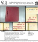 8940 Australia: Ex-Dealer Stockbook. Roo's, KGV Heads, Sets, High Values. High C