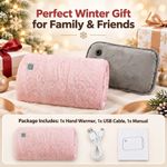 Electric Hand Warmer Plush USB Reusable Fast Heating 3 Level Winter Warm Pocket 