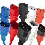 Power Extension Cable IEC Male to Female Kettle Lead C14/C13 0.5m/1m/2m/10m LOT