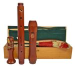 Vintage Schott's Concert Recorder Made In Germany Inc Wooden Carry Box