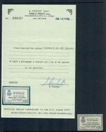 Greece 1943 Vlastos C10 Scott RA46C 5L Overprint MH Pinchot Certificate Rare