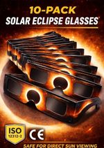 ​10x Solar Eclipse Glasses CE ISO Certified - Safe Sun Viewing UK Aug 12th 2026