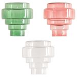 Lane 5 Tier Layered Glass Easy Fit Ceiling Pendant Light Shade Clear Green Pink