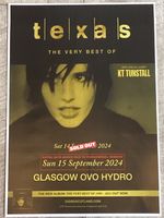 TEXAS - Glasgow 2024 live music band show tour memorabilia - Concert gig poster.