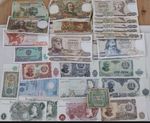 Collection Of Vintage Uk And World Banknotes 