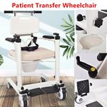 Patient Lift Transfer Chair Patient Lift Wheelchair w/180° Split Seat and Bedpan