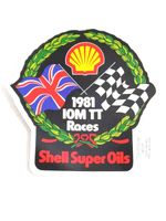 Isle of Man TT Motorcycle Sticker. 1981. Shell Super Oils 
