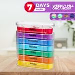 28 Slots 7 Days 4 Time Daily Pill Medicine Drug Holder Box Case Weekly Organizer