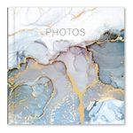 Grey & Gold Marble Photo Album Holds 200 6x4 Photos Slip In Pockets Picture This