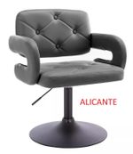 BLACK SALON CHAIR,  HAIRDRESSER SWIVEL CHAIR BEAUTY SALON FURNITURE