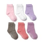 6 Pairs Baby Non Slip Socks Toddler Socks With Grips Ankle for Kids Girls Boys
