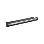 24-Port 1U Keystone Patch Panel for 19-inch Rack – High-Density UTP/STP Cabling