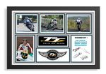(594) joey william michael robert dunlop signed unframed/framed photograph @@@@@