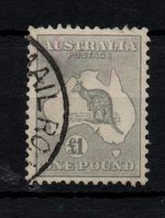 Australia 1935 £1 grey Roo SG137 fine used WS46798