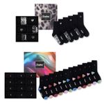 Ladies Black Socks 6 & 12 Pairs Premium Organic Combed Cotton Breathable Gifting
