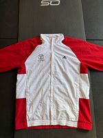 adidas Mens Lightweight Colourblock Windbreaker Full Zip Jacket S Red/White