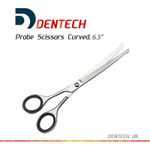 Probe Safety Pet Grooming Dog Cat Blunt End Hairdressing Scissors 6.5 Curved