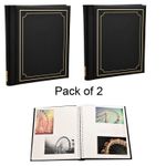 2X Black Self Adhesive Photo Albums Spiral Bound 20 Sheets 40 Sides BK40-2pack