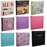 Large 5 x 7 Slip In Case Book bound Memo Photo Album For 120 Holds Choose Design