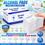 100x Alcohol Wipes with 70% IPA Pre-Injection Swabs for Skin, Tattoo, Alcotip UK