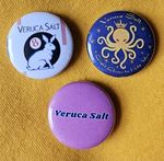 Veruca Salt three 25mm button badges, inc 'Benjamin' design. Free UK P&P!