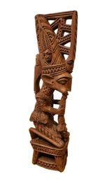 Gani Fakeye Signed Yoruba wood carving Stands 15 inches/38cm tall
