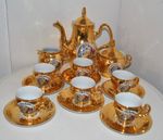 Bernadotte Porcelain Tea Set-'Gold Lustre' vintage Czech tableware-Decorative GC