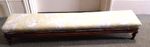 Victorian carved walnut long sloping upholstered footstool (1818  )