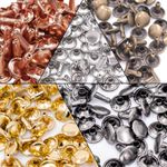 100pcs Double Cap Rivets Studs Leather Craft Repair Tubular Stud 4mm-15mm